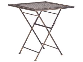 Metal Garden Bistro Table 70 x 70 cm Black BORMIO