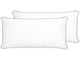 Set of 2 Microfibre Bed Low Profile Pillows 40 x 80 cm PELISTER