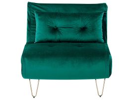 Velvet Sofa Bed Dark Green VESTFOLD
