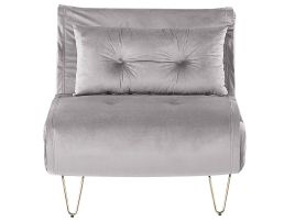 Velvet Sofa Bed Grey VESTFOLD