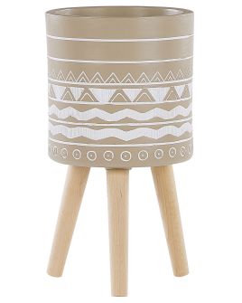 Plant Pot Stand 30 x 30 x 55 cm Beige MILINA