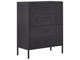 Black Chest of Drawers - KOLACHI Medium Chest  4 Drawers