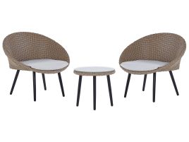 PE Rattan Bistro Set Natural ORTIGIA