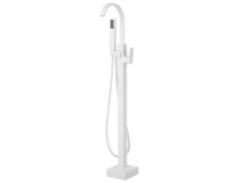 Freestanding Bath Mixer Tap White RIBBON