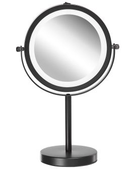 Lighted Makeup Mirror 17cm Black