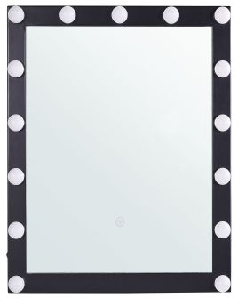 Metal LED Wall Vanity Mirror - Black