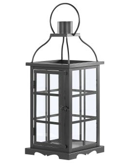 Iron Candle Lantern 42 cm Black CLARA