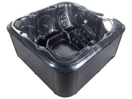 Square Hot Tub with LED Grey TULAROSA