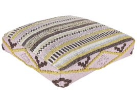 Cotton Floor Cushion 60 x 60 x 12 cm Multicolour MAPLE