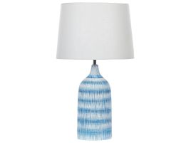 Ceramic Table Lamp Blue GEORGINA