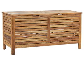 Garden Storage Box 130 x 64 cm Light Wood RIVIERA