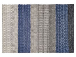 Wool Area Rug 140x200cm Blue and Grey