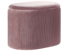 Velvet Storage Pouffe Pink RICHLAND