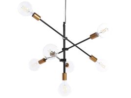 7 Light Pendant Lamp Black CREMERA