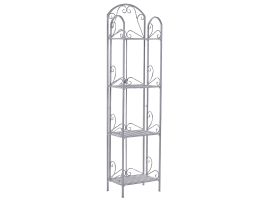 4 Tier Metal Bathroom Shelves Grey VALDIVIA