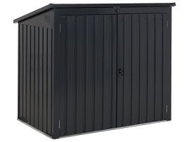 Steel Garden Storage Shed Grey MOENA