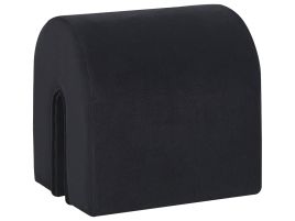 Velvet Curved Pouffe Black MODOC