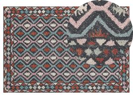 Wool Area Rug 140x200cm Multicolour