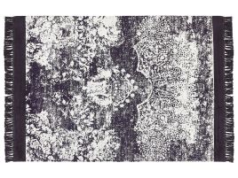 Viscose Area Rug 160x230cm Violet and White