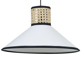 Pendant Lamp White and Natural MANTUA