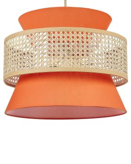 Pendant Lamp Coral Red and Natural LUYANO