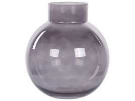 Glass Flower Vase 22 Grey POLYDROSOS