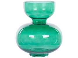 Glass Flower Vase 27 Green PALAIA