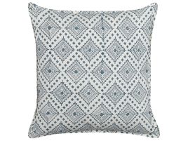 Cotton Cushion Oriental Pattern 45x45cm Blue and White