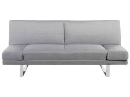 Fabric Sofa Bed Light Grey YORK