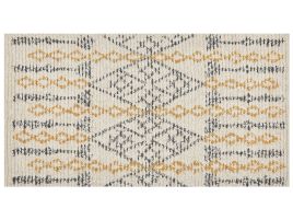 Cotton Area Rug 80x150cm Beige and Yellow
