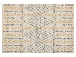 Cotton Area Rug 140x200cm Beige and Yellow