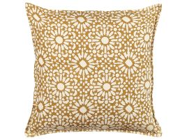 Cotton Cushion Geometric Pattern 45x45cm Beige