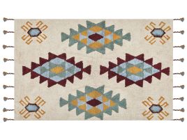 Cotton Area Rug 140x200cm Multicolour