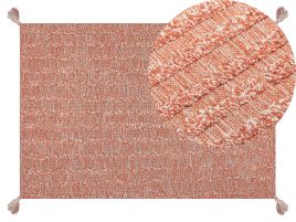 Cotton Area Rug 140x200cm Orange