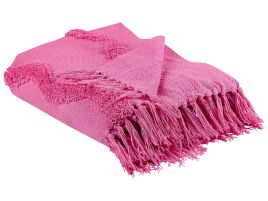 Cotton Blanket 125 x 150 cm Pink KHARI