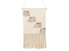 Cotton MacramÃ© Wall Hanging Beige BUREWALA