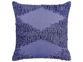 Tufted Cotton Cushion 45x45cm Violet