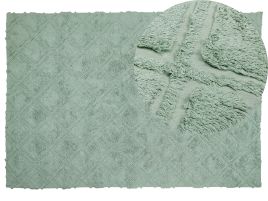 Cotton Area Rug 140x200cm Green
