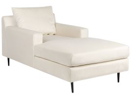 Velvet Chaise Lounge Beige GUERET