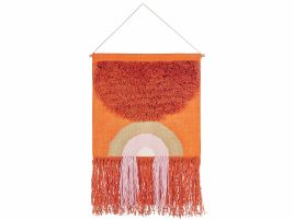Cotton MacramÃ© Wall Hanging  Orange KAMALIA