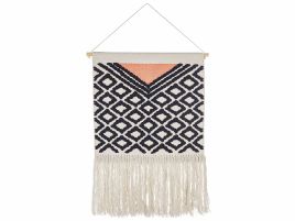 Cotton MacramÃ© Wall Hanging  Black and Orange GOJRA