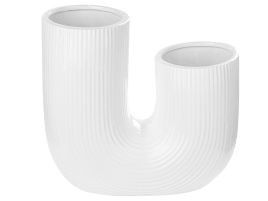 Stoneware Flower Vase 23 White