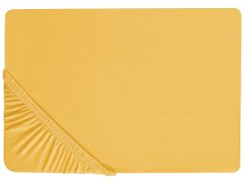 Cotton Fitted Sheet 200 x 200 cm Mustard JANBU