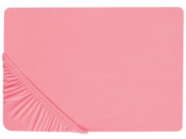 Cotton Fitted Sheet 90 x 200 cm Coral JANBU