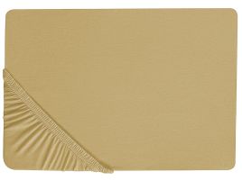 Cotton Fitted Sheet 180 x 200 cm Olive Green JANBU