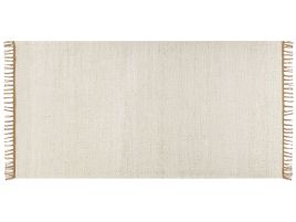 Jute Area Rug 80x150cm Light Beige