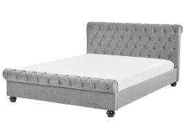 Velvet EU King Size Waterbed Light Grey AVALLON