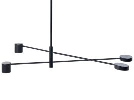 4 Light Pendant Lamp Black BANDON