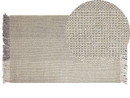 Wool Area Rug 80x150cm Grey