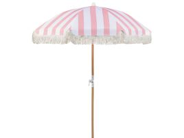 Garden Market Parasol 1.5 m Pink and White MONDELLO